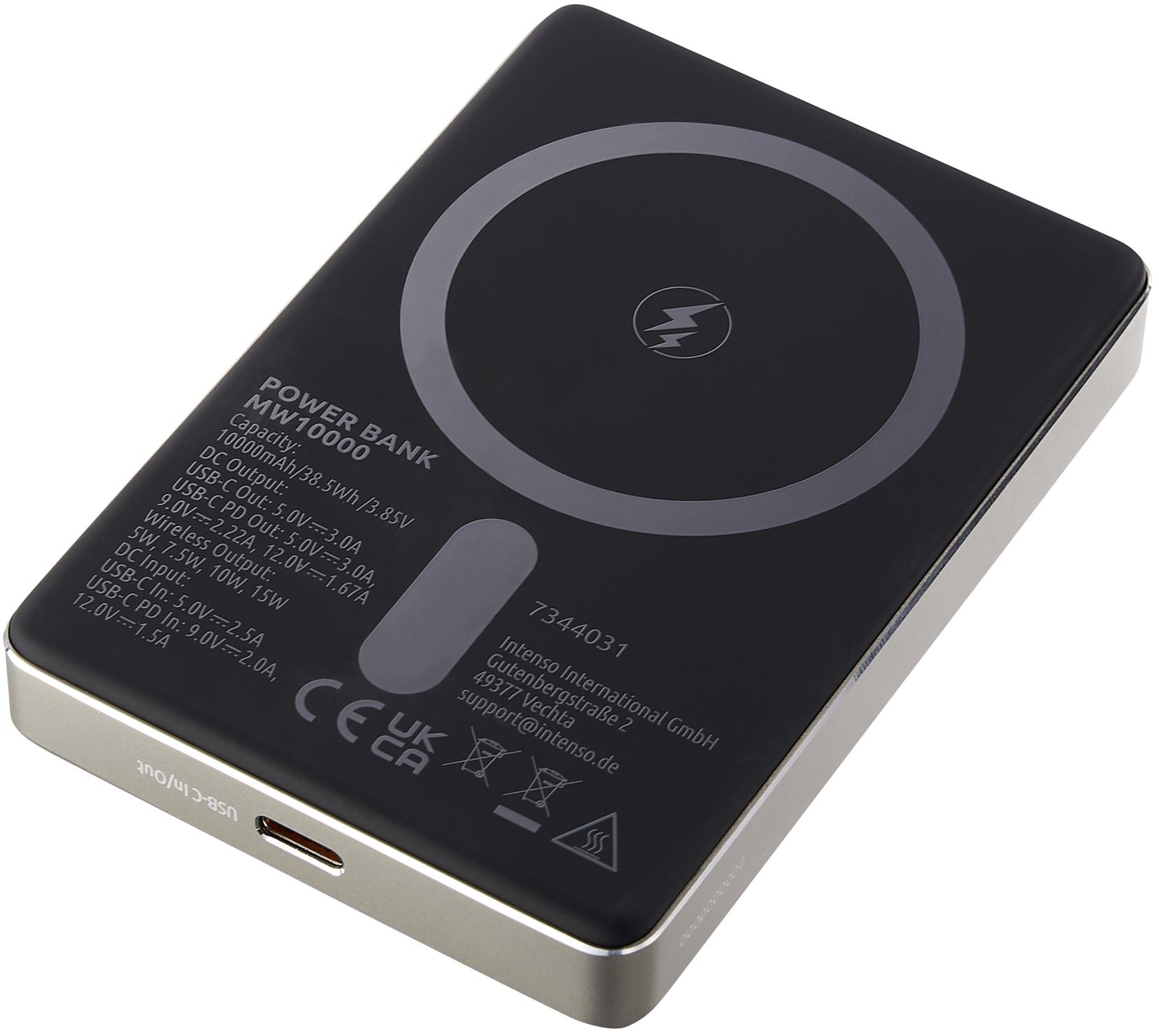 Портативное зарядное уствойство Intenso PowerBank USB 10000MAH MAG CHAMPAGNE MW10000 (7344031) фото5