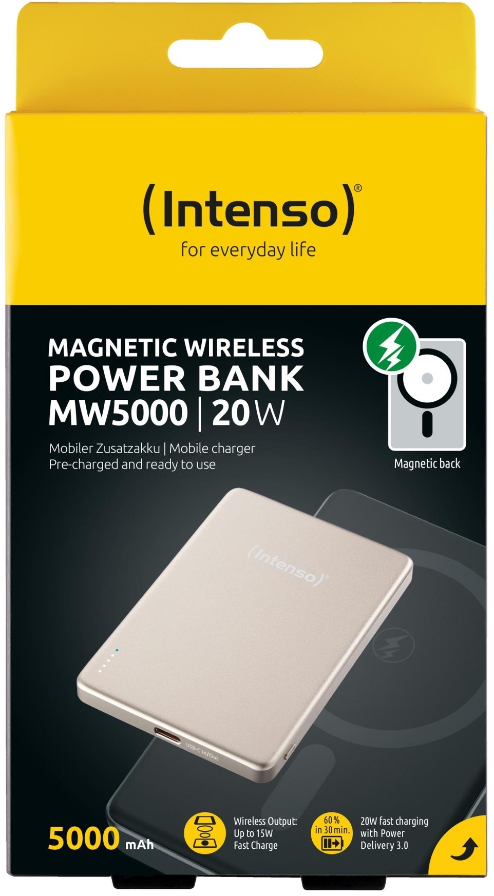 Портативное зарядное уствойство Intenso PowerBank USB 5000MAH MAG CHAMPAGNE MW5000 (7344021) фото7