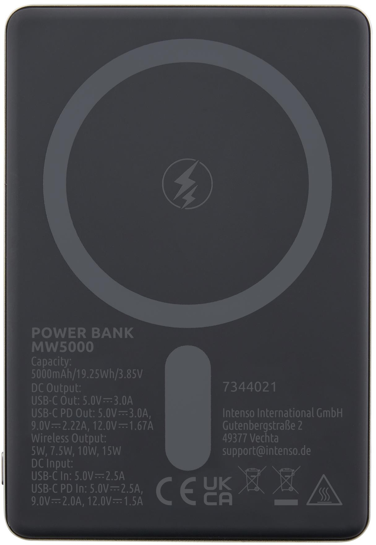 Портативное зарядное уствойство Intenso PowerBank USB 5000MAH MAG CHAMPAGNE MW5000 (7344021) фото2