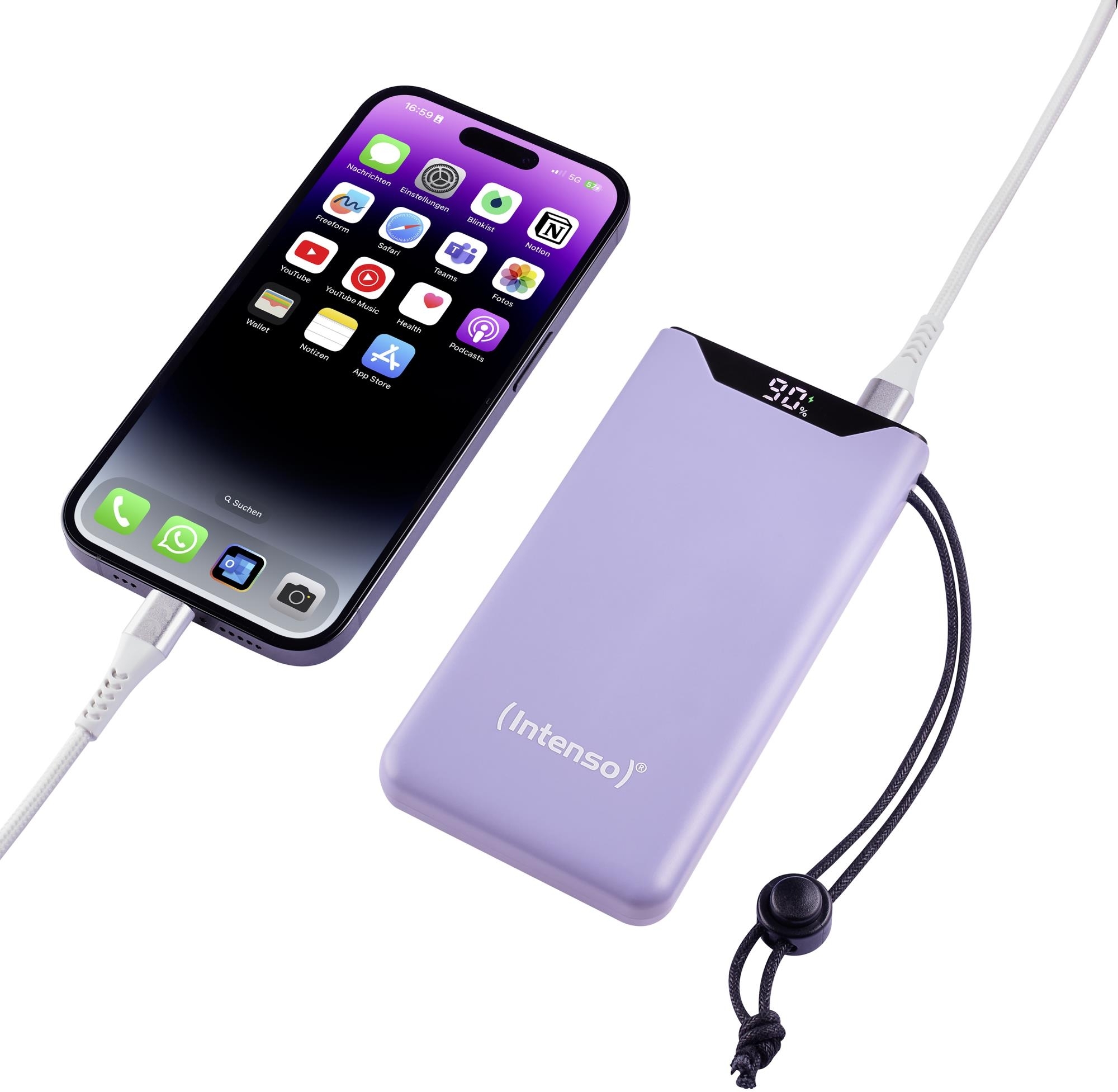 Портативное зарядное уствойство Intenso PowerBank USB 10000MAH QC3.0 PURPLE F10000 (7332033) фото4