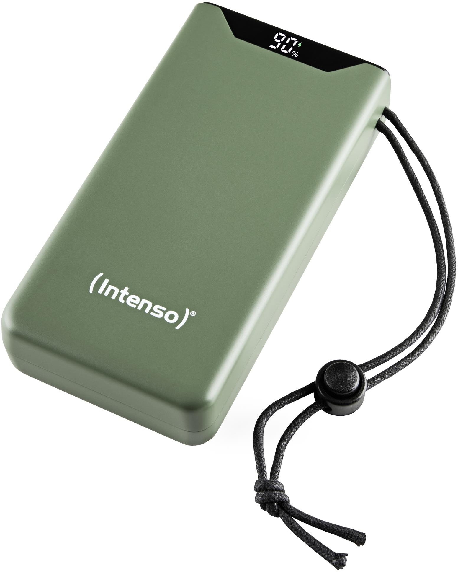 Портативное зарядное уствойство Intenso PowerBank USB 20000MAH QC3.0 GREEN F20000 (7332057) фото2