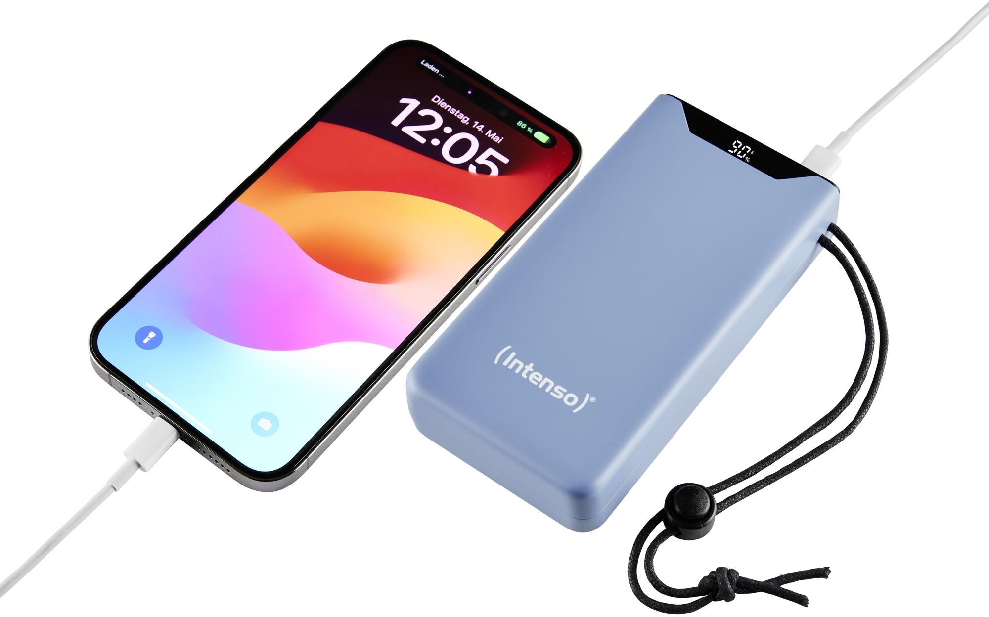 Портативное зарядное уствойство Intenso PowerBank USB 20000MAH QC3.0 BLUE F20000 (7332055) фото4