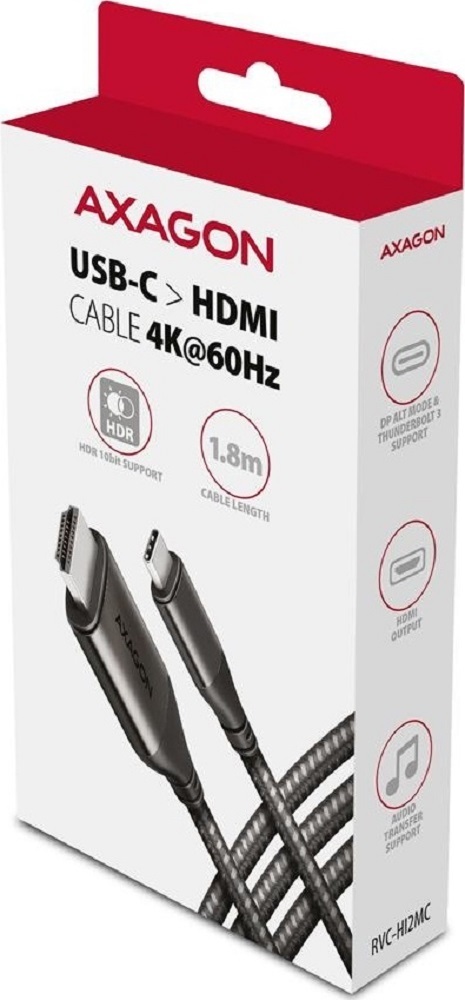 Кабель USB-C TO HDMI 1.8M RVC-HI2MC AXAGON фото
