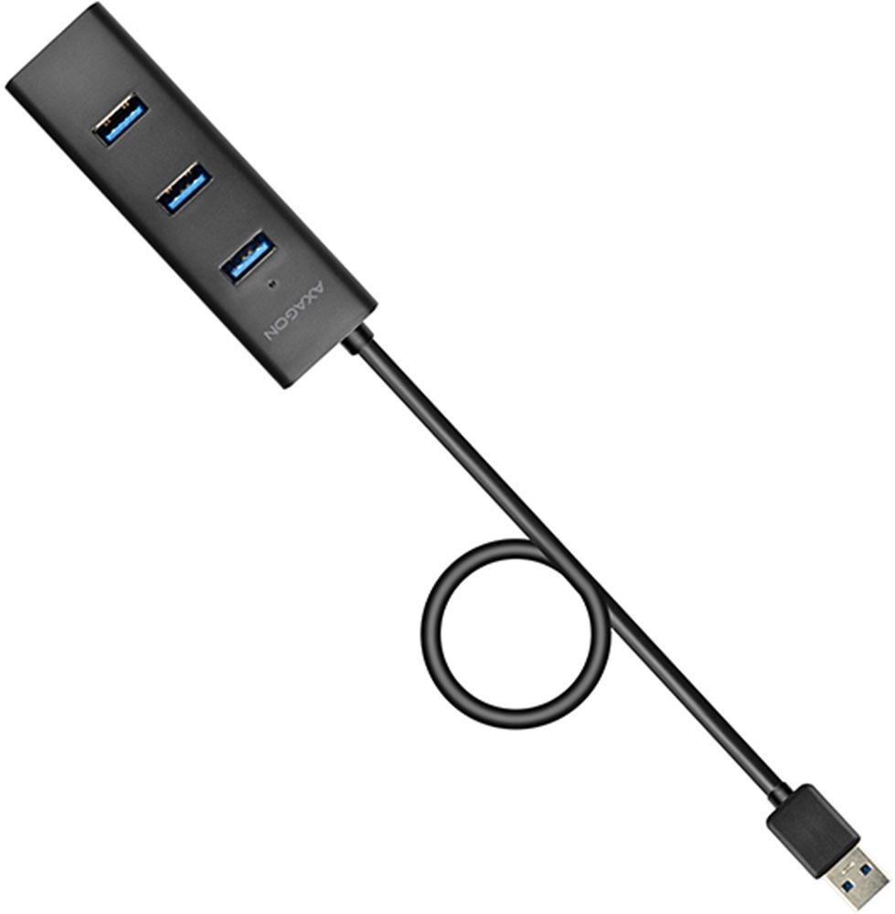 Хаб AXAGON HUE-S2BP USB3.0 CHARGING hub, 1.2м кабель, MicroUSB фото2