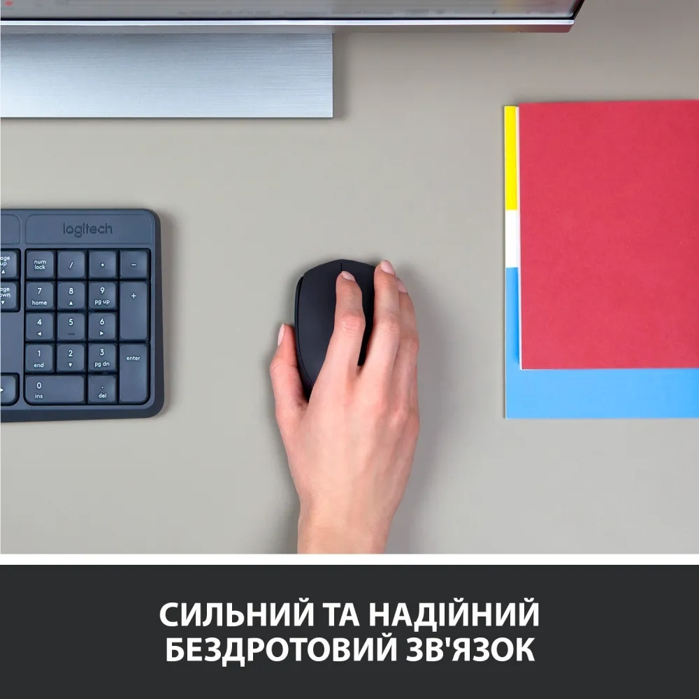 Мышь Logitech M170 Wireless Mouse, GREY фото4