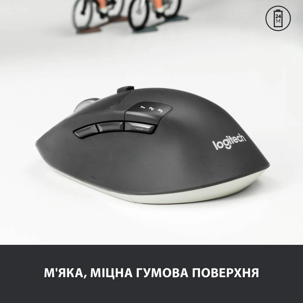 Мышь Logitech M720 Triathlon Wireless Mouse, BLACK фото3