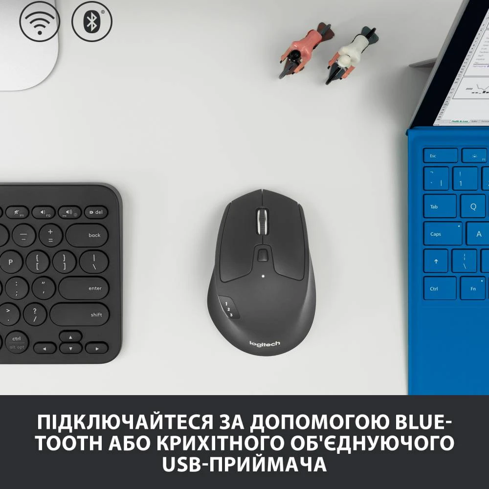 Мышь Logitech M720 Triathlon Wireless Mouse, BLACK фото4
