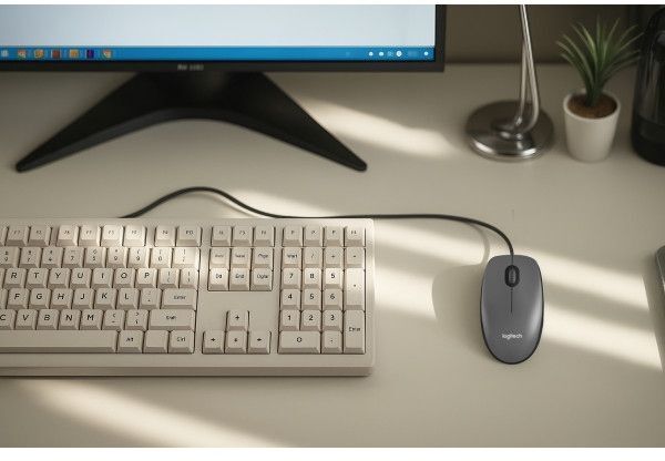 Мышь Logitech Mouse M100, BLACK, AKOYA HANGTAB BOX M100 фото4