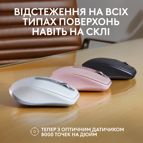 Мышь Logitech MX Anywhere 3S, 2.4GHZ/BT, GRAPHITE фото3
