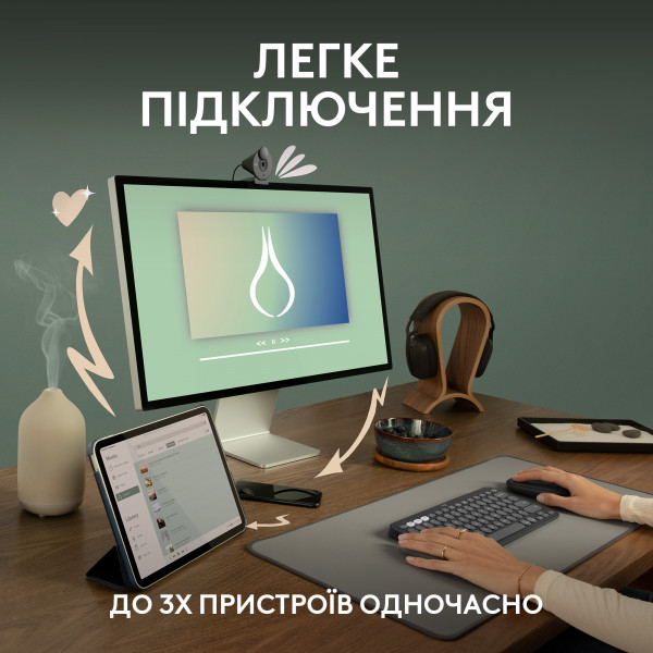 Мышь Logitech Pebble Mouse 2 M350s, TONAL ROSE фото5