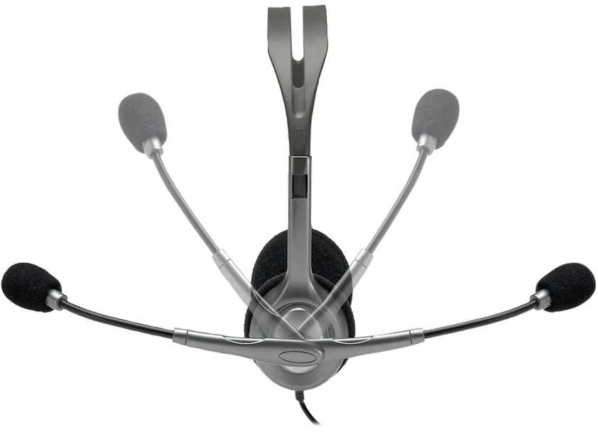 Гарнитура Logitech H110 Corded Stereo Headset, GRAY/SILVER фото4