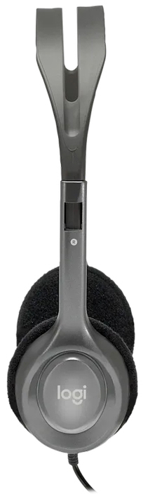 Гарнитура Logitech H110 Corded Stereo Headset, GRAY/SILVER фото3