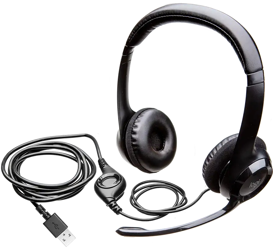 Гарнитура Logitech H390 Corded Headset, Black фото4