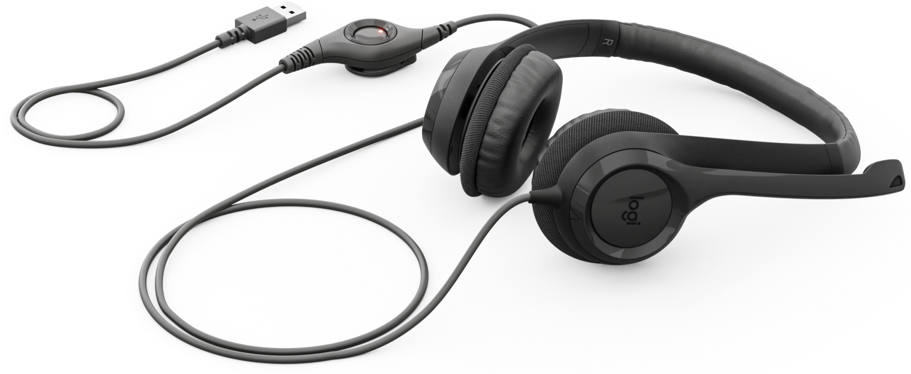 Гарнитура Logitech H390 USB, GRAPHITEC Computer Headset, Graphite фото3