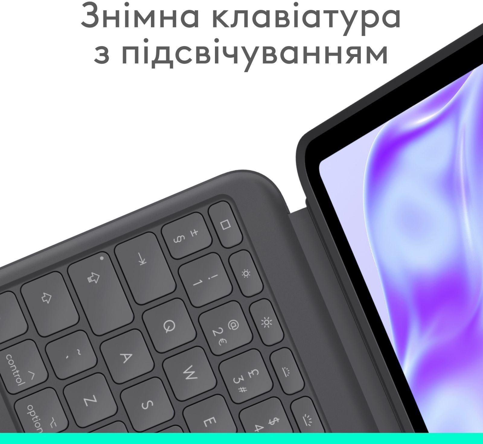 Клавиатура Logitech Combo Touch for iPad Pro 13, GRAPHITEinch (M4), GRAPHITE фото5