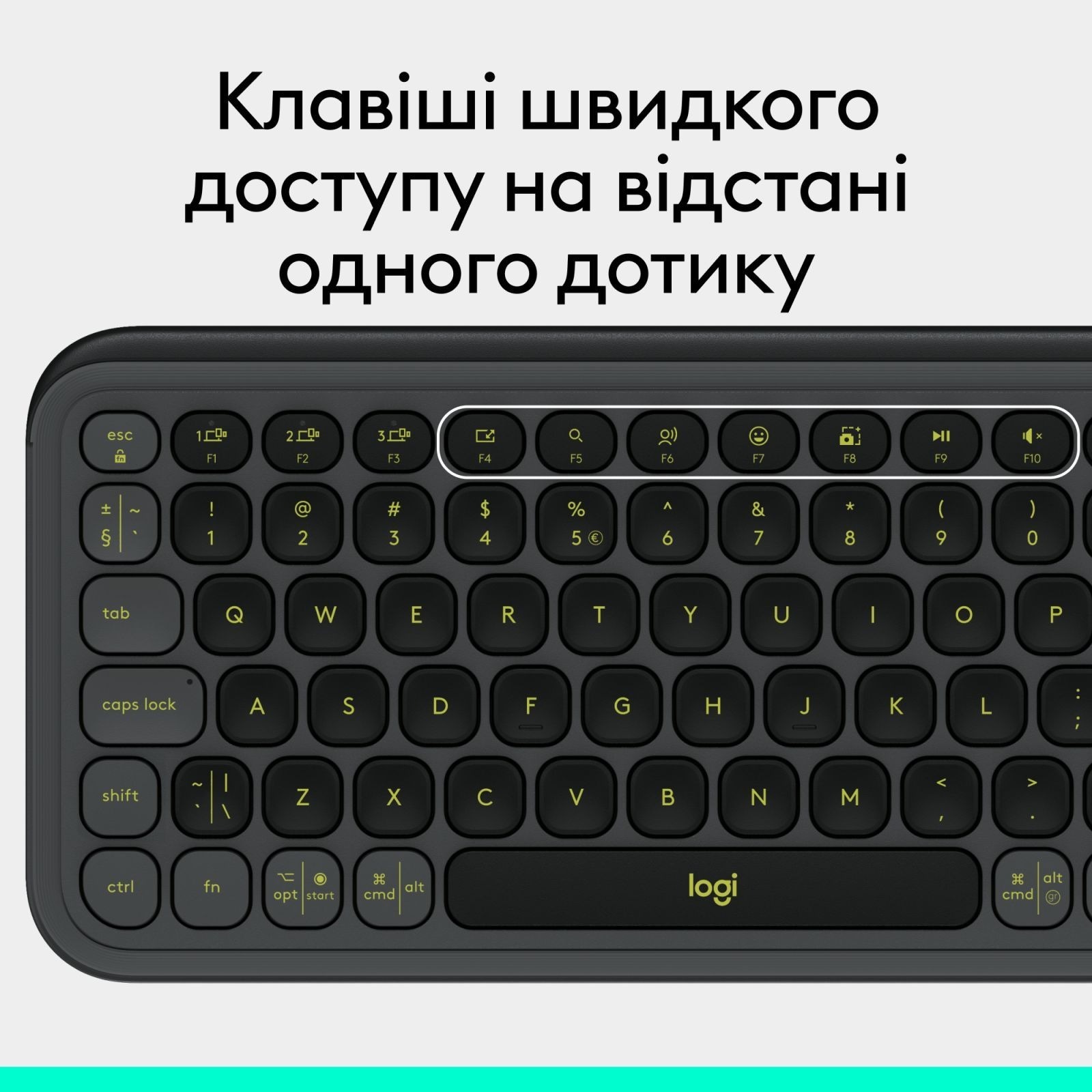 Клавиатура Logitech POP ICON KEYS, GRAPHITE фото3