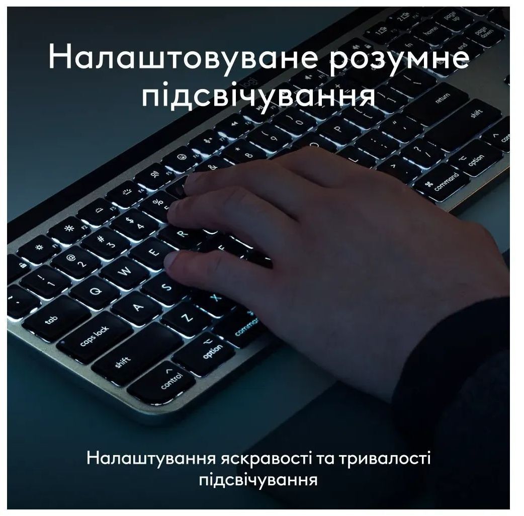 Клавиатура Logitech MX Keys S for Mac Wireless Keyboard, SPACE GREY фото4