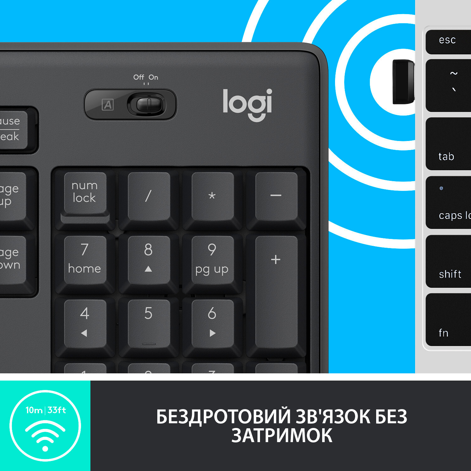Комплект Logitech MK295 Silent Wireless Combo, 2.4GHZ, GRAPHITE фото2