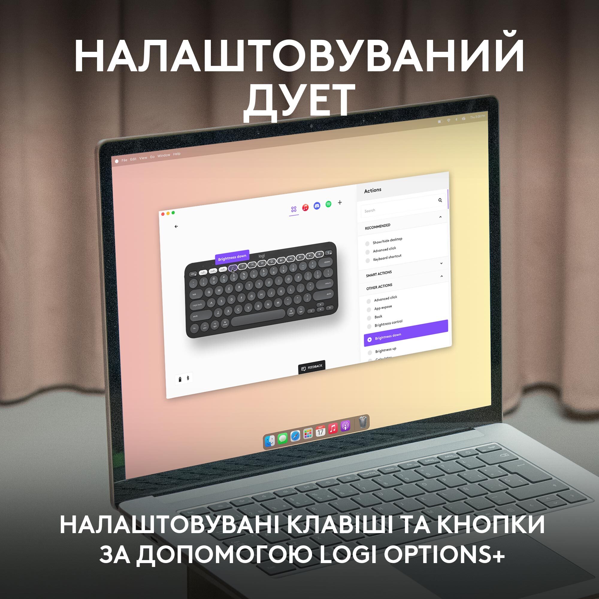 Комплект Logitech Pebble 2 Combo for Mac, TONAL, GRAPHITE фото5