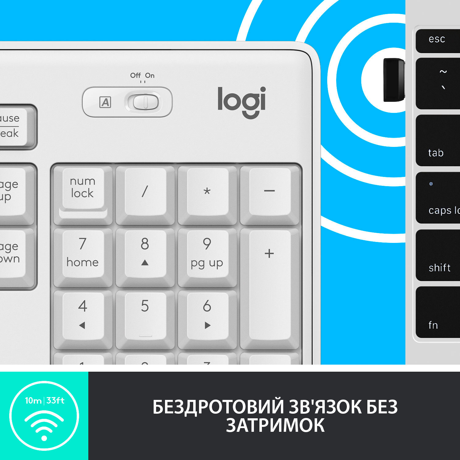 Комплект Logitech MK295 Silent Wireless Combo, 2.4GHZ, WHITE фото2