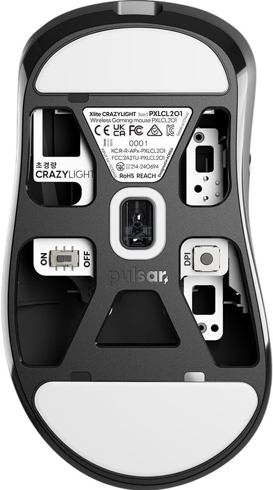Мышь проводная Pulsar Xlite Crazylight Medium 8К (PXLCL201), черный (PXLCL201) фото2