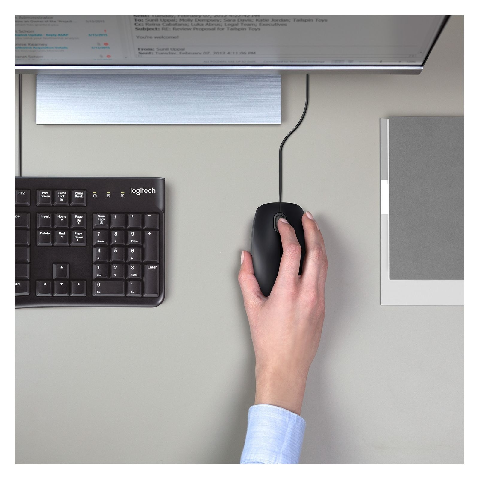 Мышь Logitech B110 Corded Mouse, SILENT, BLACK фото