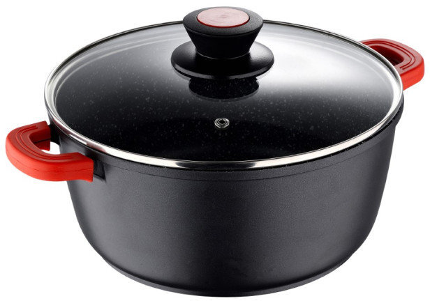 Каструля з кришкою Bergner Chroma, 24 см, 5 л (BG-30115-BK) фото2