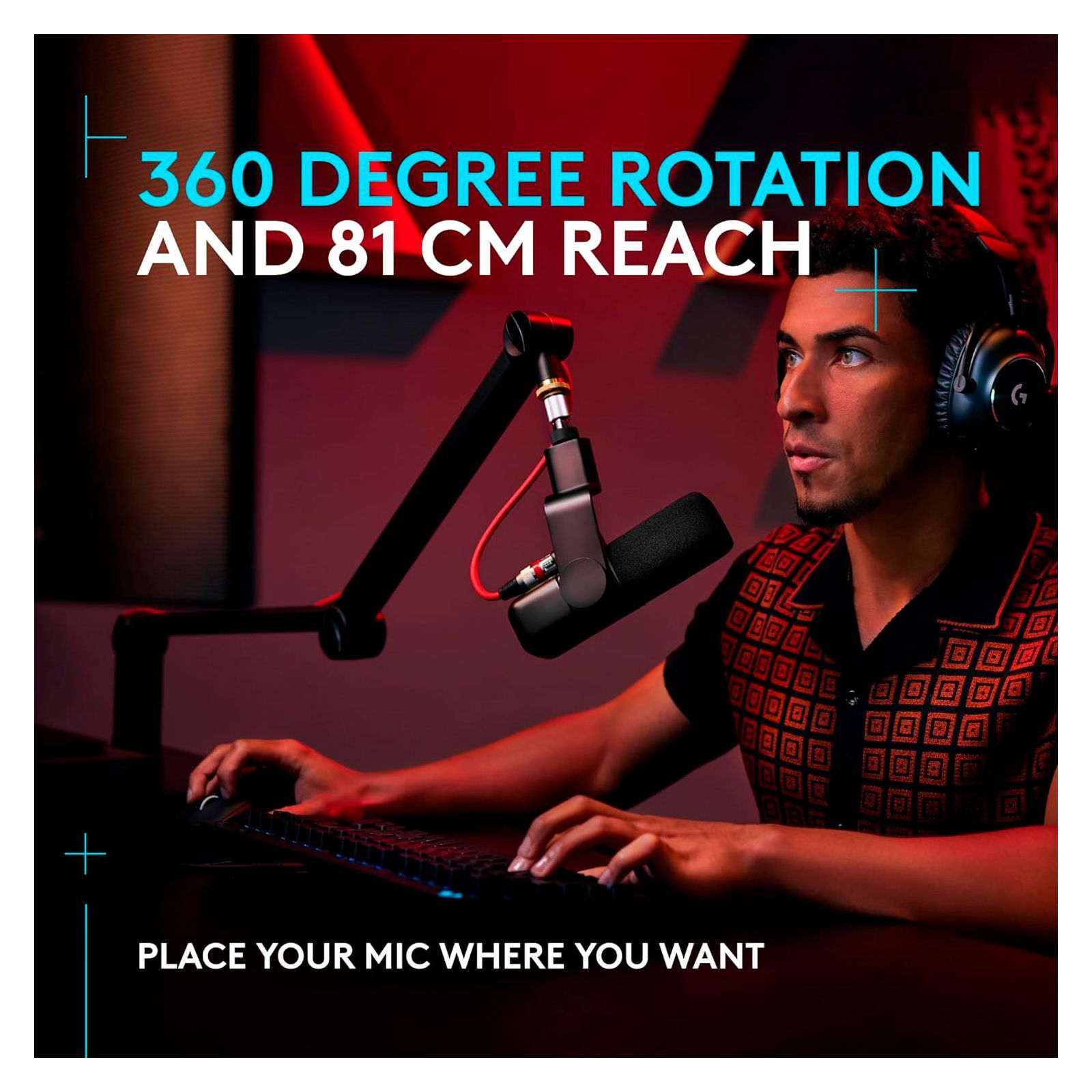 Стойка для микрофона Logitech G Compass Premium Broadcast Boom Arm (L955-000076) фото4