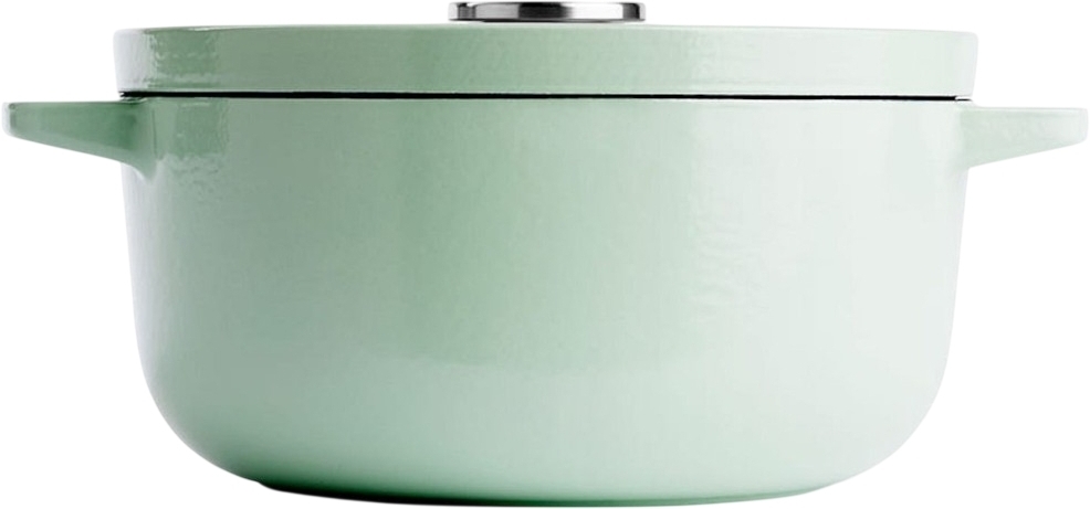 Кастрюля чугунная с крышкой KitchenAid, 22 см, 3,3 л, фисташковая (CC007433-001) фото4