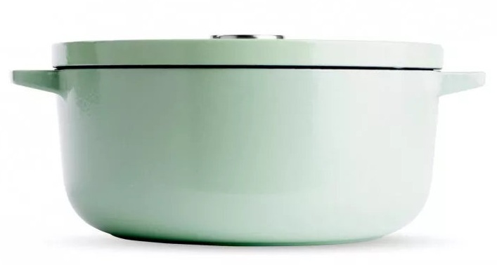 Кастрюля чугунная с крышкой KitchenAid, 26 см, 5,2 л, фисташковая (CC007434-001) фото3