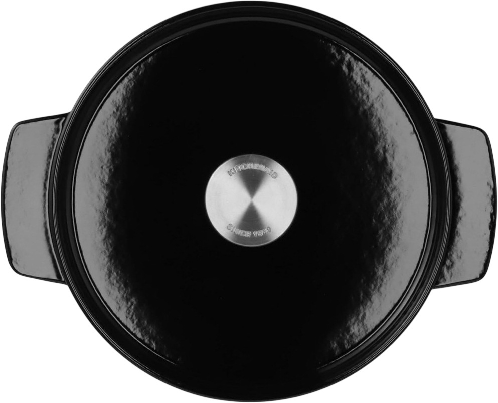 Кастрюля чугунная с крышкой KitchenAid, 26 см, 5,2 л, черная (CC006061-001) фото3