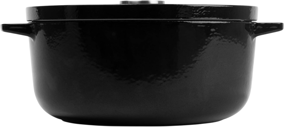 Кастрюля чугунная с крышкой KitchenAid, 26 см, 5,2 л, черная (CC006061-001) фото4
