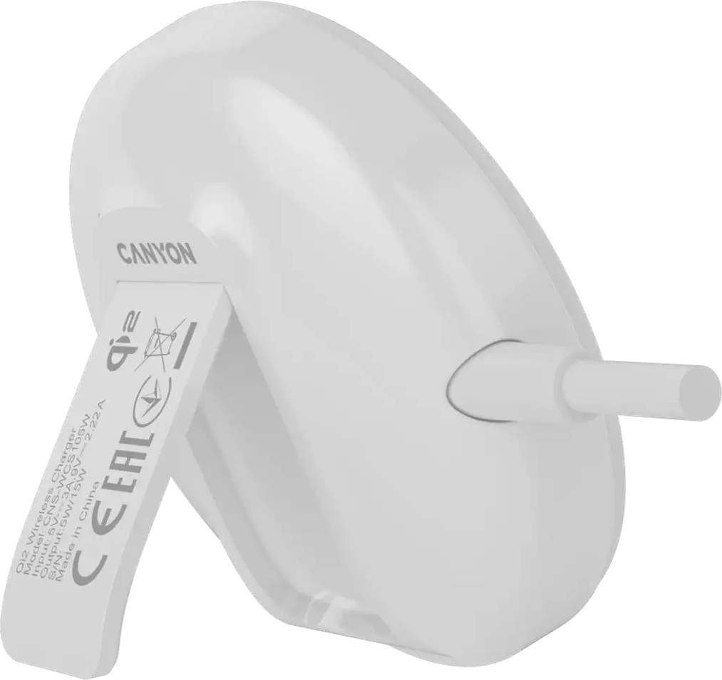 Беспроводное зарядное устройство Canyon WS-105 15 Вт Qi2 White (CNS-WCS105W) фото5