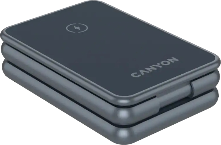 Беспроводное зарядное устройство Canyon Foldable wireless charger 15W 3in1 Metal (CNS-WCS309M) фото12