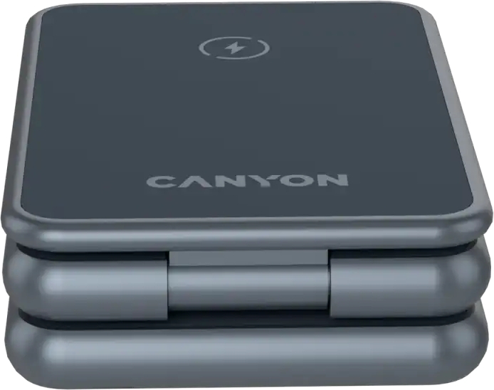 Беспроводное зарядное устройство Canyon Foldable wireless charger 15W 3in1 Metal (CNS-WCS309M) фото10