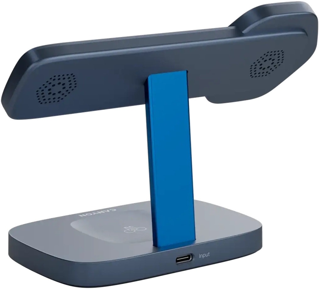 Беспроводное зарядное устройство Canyon wireless charger HEXAGON WCS-310 3in1 DarkGrey/Blue (CNS-WCS310DGBL) фото2