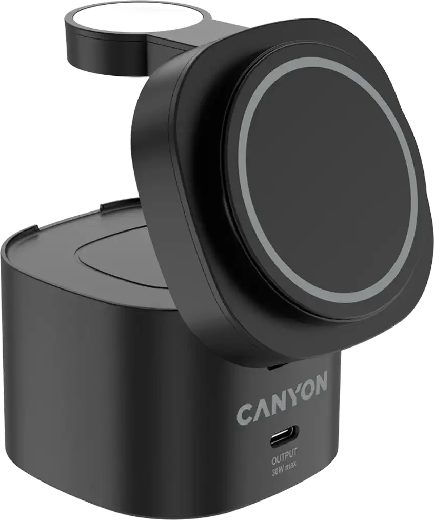 Беспроводное зарядное устройство Canyon OnCharge 405 4-в-1 Black (CNS-WCS405B) фото3
