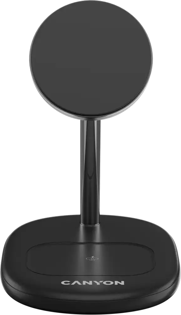 Беспроводное зарядное устройство Canyon WCS-205 15 Вт Qi2 2-в-1 Black (CNS-WCS205B) фото3