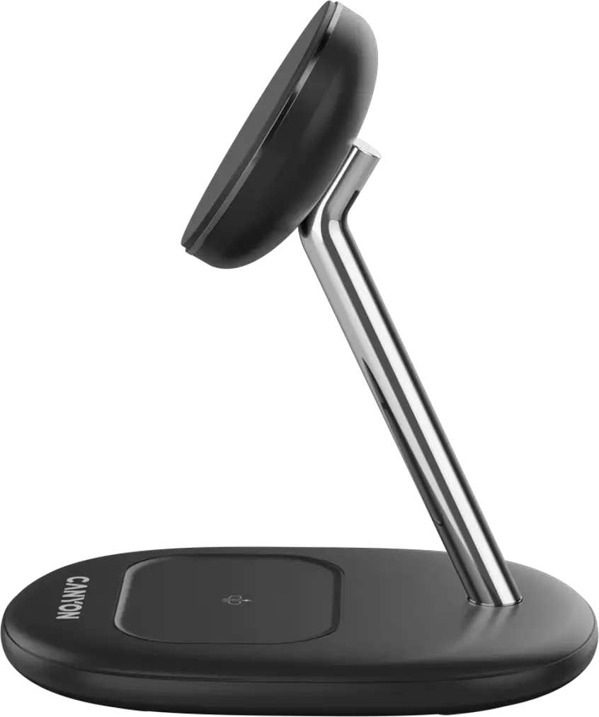 Беспроводное зарядное устройство Canyon WCS-205 15 Вт Qi2 2-в-1 Black (CNS-WCS205B) фото5
