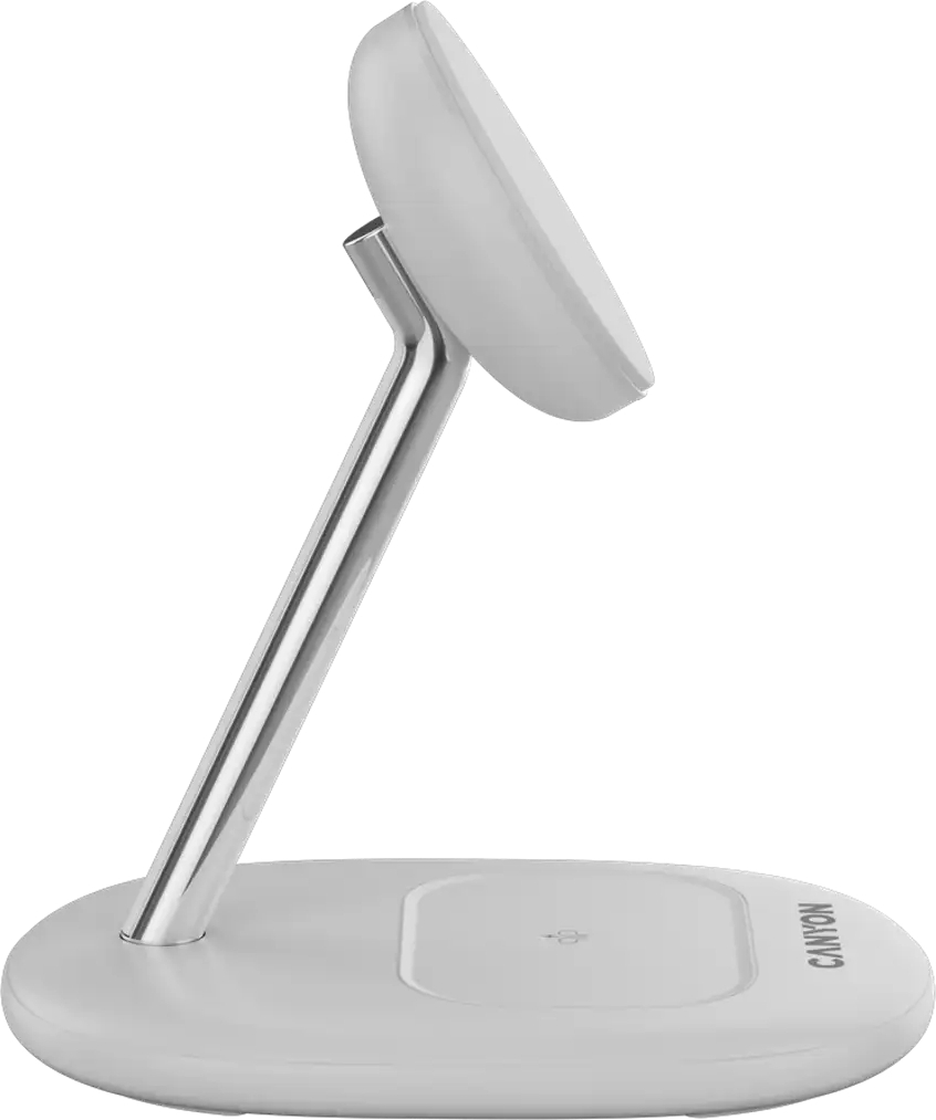 Беспроводное зарядное устройство Canyon WCS-205 15 Вт Qi2 2-в-1 White (CNS-WCS205W) фото6