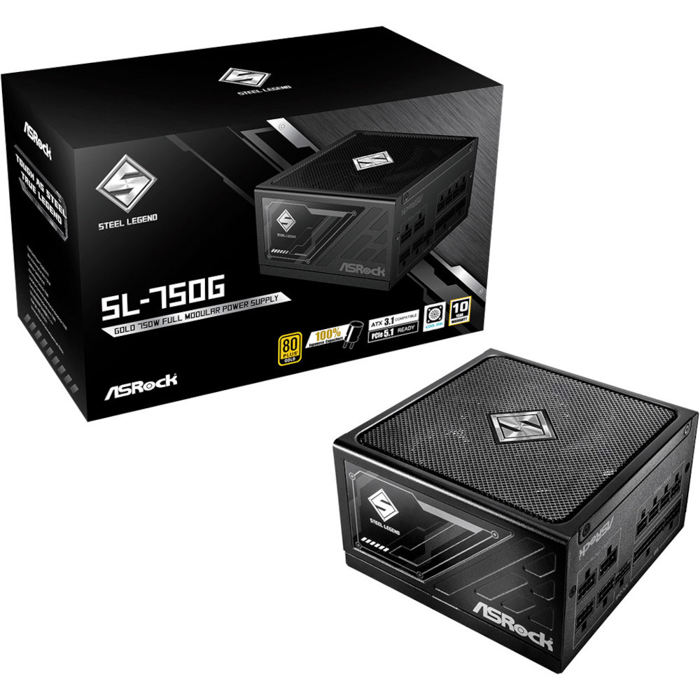 Блок живлення ASROCK 750W, 80 Pluse GOLD (SL-750G) фото7