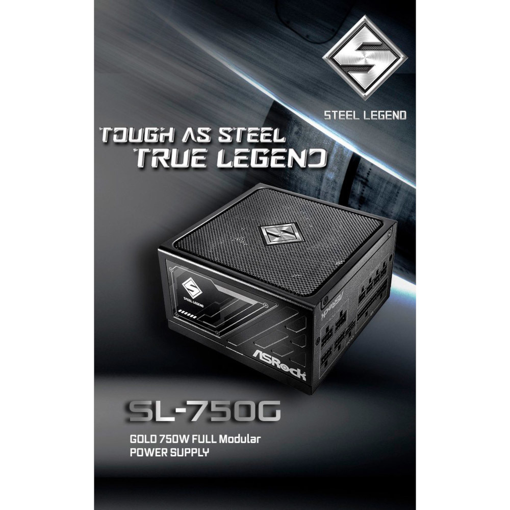 Блок живлення ASROCK 750W, 80 Pluse GOLD (SL-750G) фото8