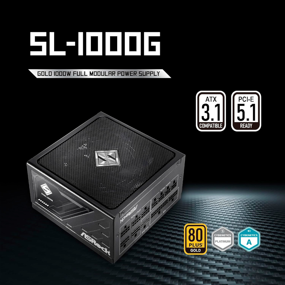 Блок живлення ASROCK 1000W, 80 Pluse GOLD (SL-1000G) фото9