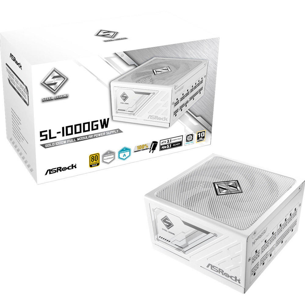 Блок живлення ASROCK 1000W, 80 Pluse GOLD (SL-1000GW) фото6
