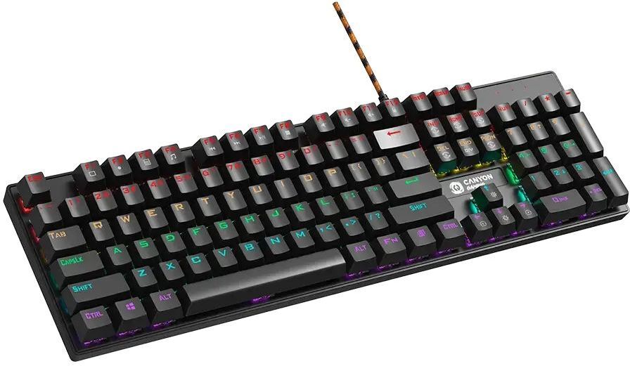 Игровая клавиатура Canyon Deimos GK-4 Rainbow US Wired Black (CND-SKB4-US) фото2
