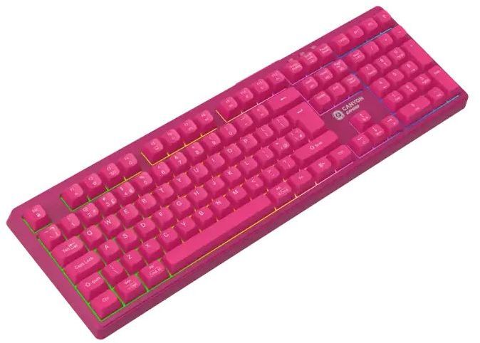 Игровая клавиатура Canyon Fortnax Bluetooth/Wireless/ USB UA Pink (CND-SKBW2) фото6