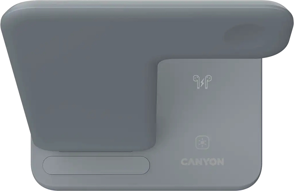 Беспроводное зарядное устройство Canyon WS-303 3 в 1 QI Dark Grey (CNS-WCS303DG) фото3