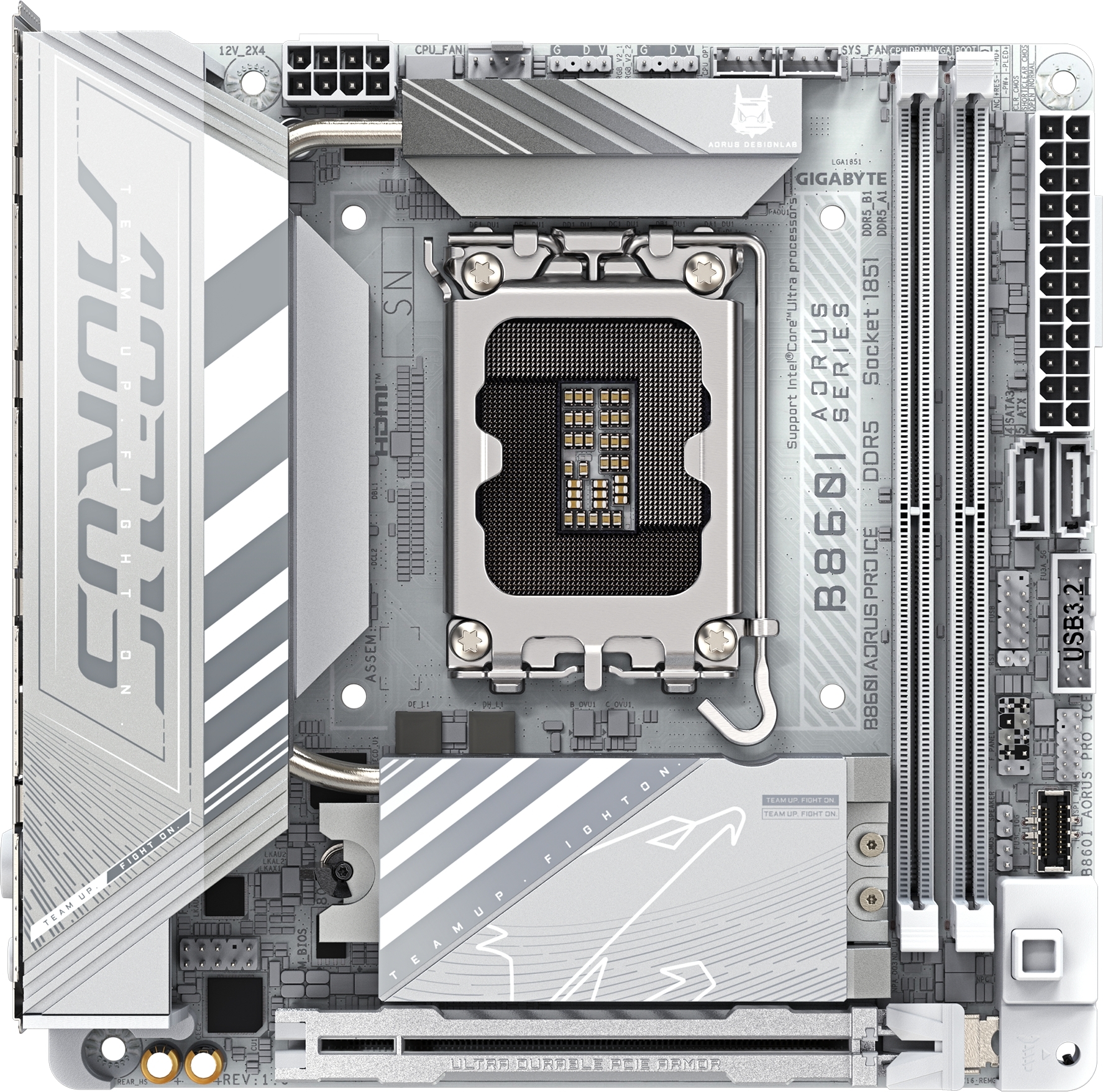 Материнcкая плата GIGABYTE Intel B860 (B860I_AORUS_PRO_ICE) фото2