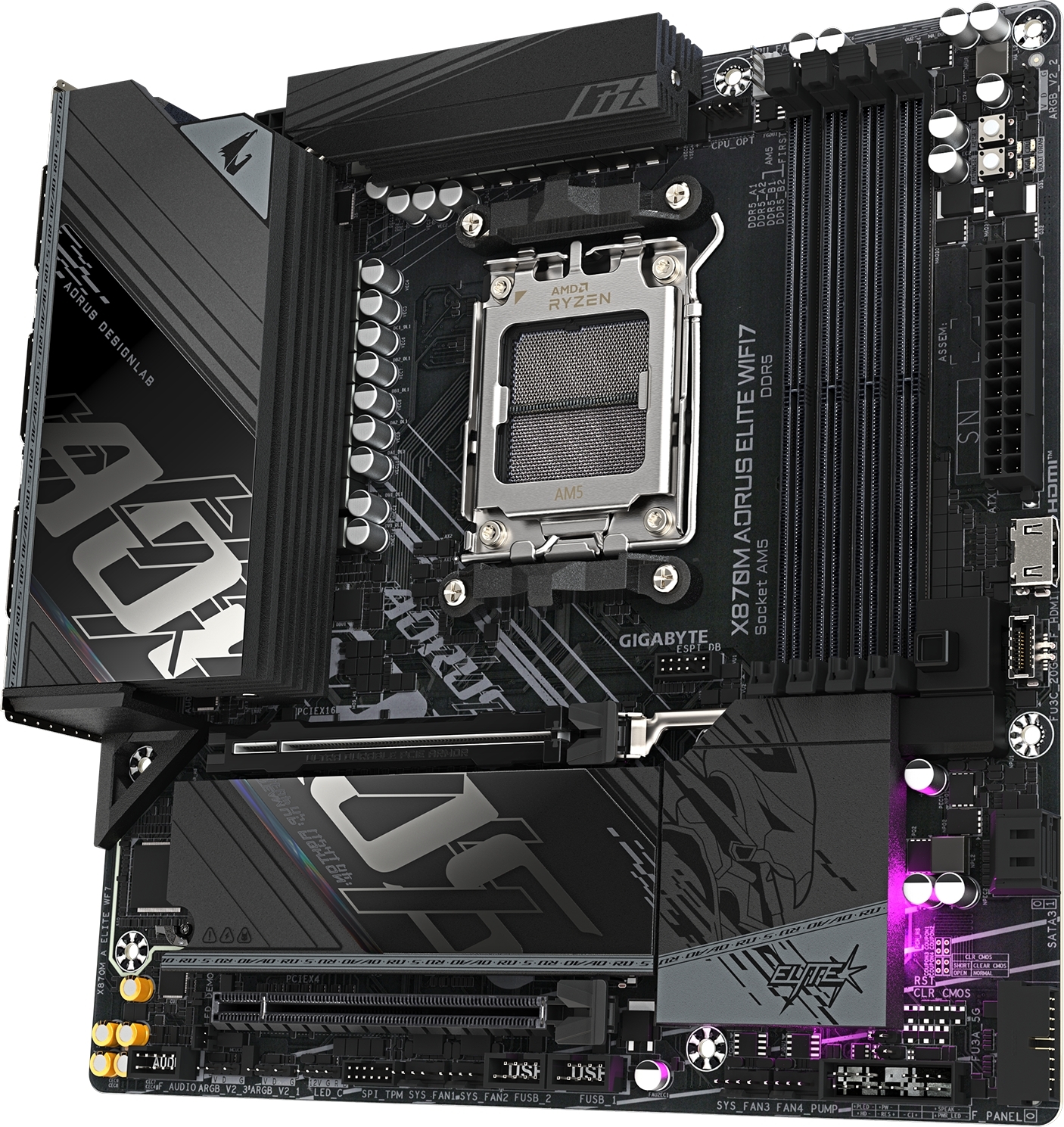 Материнcкая плата GIGABYTE AMD X870 (X870M_AORUS_ELITE_WIFI7) фото4