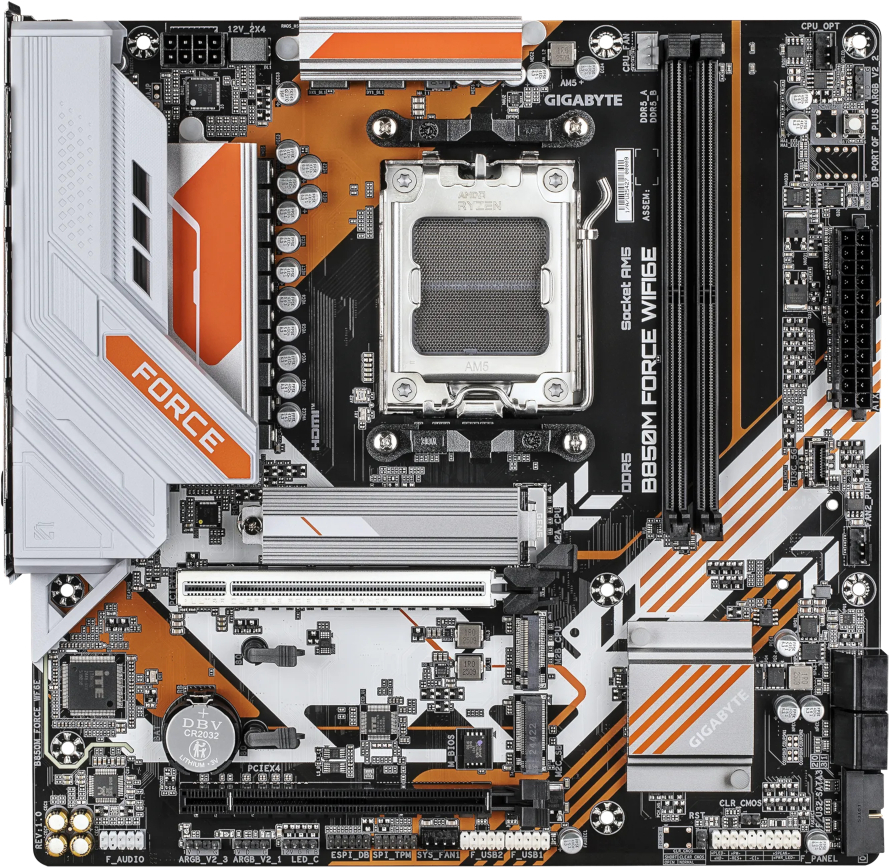 Материнcкая плата GIGABYTE AMD B850 (B850M_FORCE_WIFI6E) фото